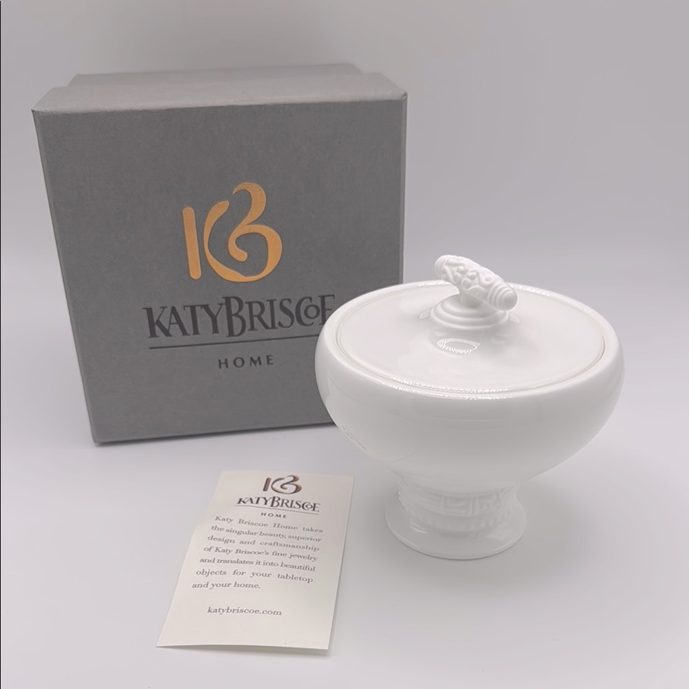 Katy Briscoe White Bone China Sugar Bowl, Bangles